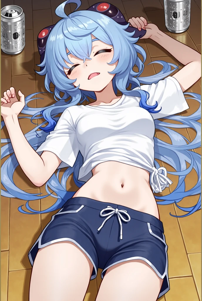 (masterpiece, best quality)a girl,((spread legs))),blush,((Completely pure white bikini)),Sweated a lot,Bikini half-covered,small breasts,Lying on a pure white bed,detail,(Completely soaked,completely wet),Awkward,surprise,Extreme shyness,doubt