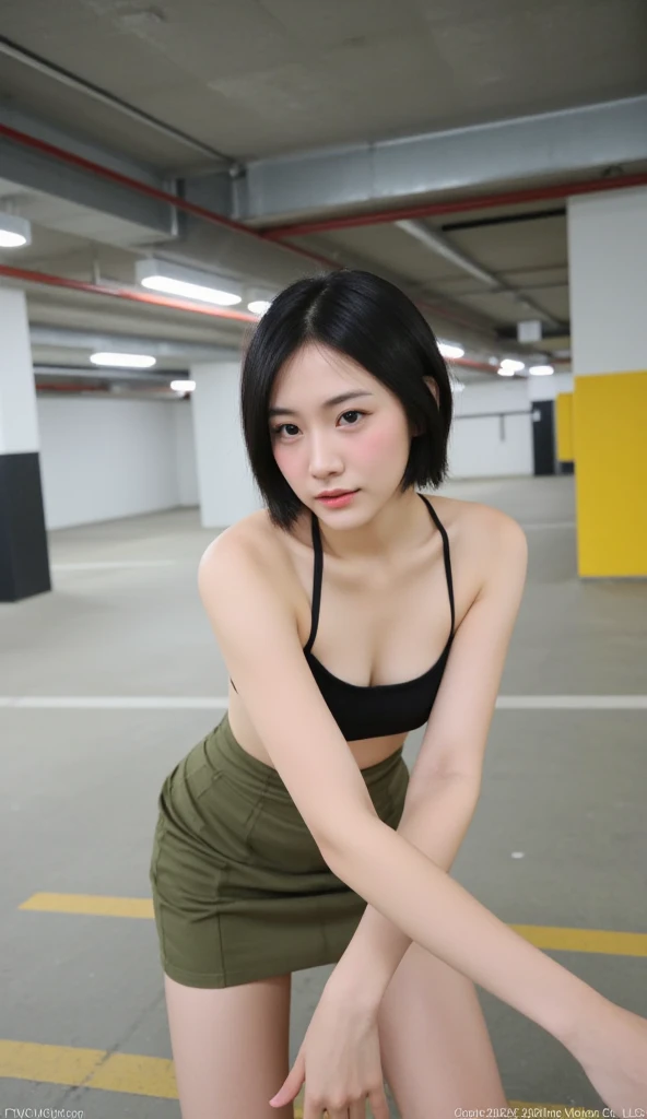 close-up of beautiful Vietnam, Trần Mai Hương is a Vietnam model and actress, age 20 years old girl, youthful face, perfect body, white body skin, medium length cut, standard black hair, straight hair, 36 inches breasts size, wearing a plain standard white strapless tube top, wearing a tight camouflage mini short leggings, Hương sits on the military barbershop, Hương holding breasts with her own two hands is very sexy and sigh, Hương squeezes the breasts very seductively, Hương lowered her strapless tube top a little bit, ((Hương held her breasts while sits in the military barbershop)), ((Hương experienced arousal when her breasts became tense and made her look tempted)), Hương pees in the military barbershop with a sigh and seductive, Hương own pees, Hương pees herself until she gets wet, Hương pees herself until she gets wet downstairs, ((peeing self)), ((wet pee)), I held my hair delicately, then I held the scissors in my right hand, then cut my hair using the scissor tool while sighing and sexy, strand after strand of Hương’s hair fell, pieces of Hương’s hair now filled the floor around where she was sitting, strand after strand of Hương’s hair fell down, pieces of Hương’s hair now filled the floor around where she was sitting, ((Hương cuts her own hair using a scissor)), ((Hương looks sighing and teasing while cutting her own hair using a scissor)), ((the remaining hair pieces were scattered on the military barbershop floor)), ((strands of Hương’s hair fell down)), ((the remaining hair pieces fell under the floor), sexy looking pose, pose a naughty look, pose looks seductive, at the military barbershop, military barbershop background, UHD