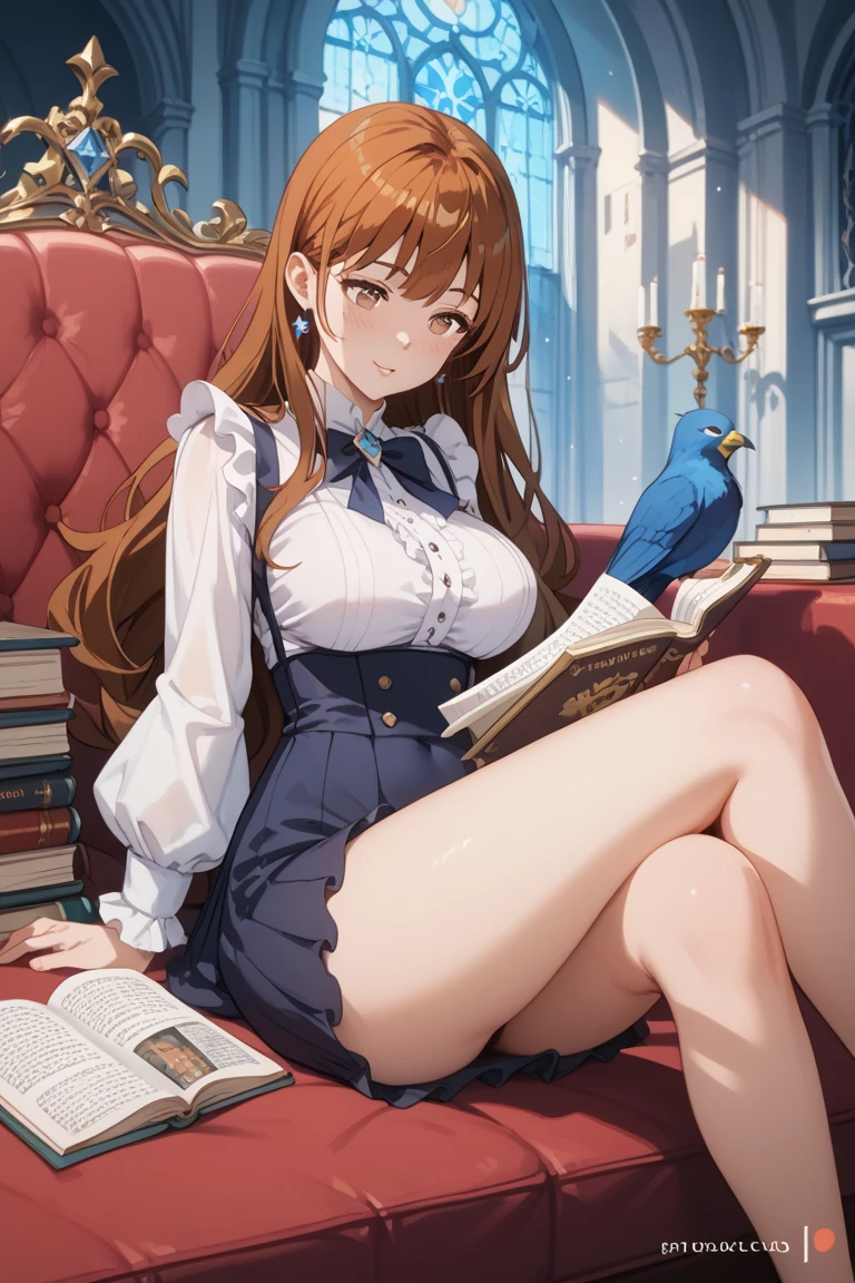 best quality, masterpiece, nice hands, perfect hands,  Miku, smile,medium  breasts, sitting under a tree, reading a book, detailed skin texture, (blush:0.5), (goosebumps:0.5),cross leg,medium thighs ,black tights,blue micro bikini