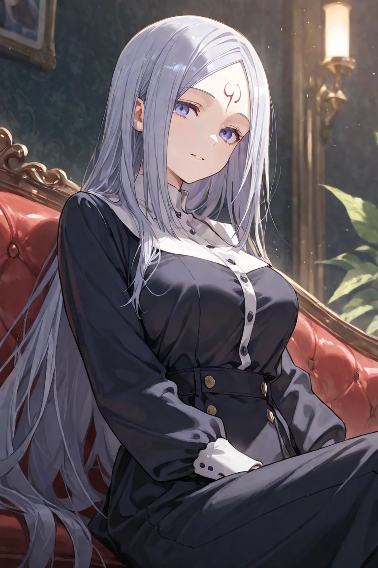 (safe:1.10), best quality, masterpiece, highres, solo, (sakurako_bluearchive:1.10), sitting, sitting on chair, chair, cowboy shot, looking at viewer, 29 <lora:sakurako_bluearchive:0.80>