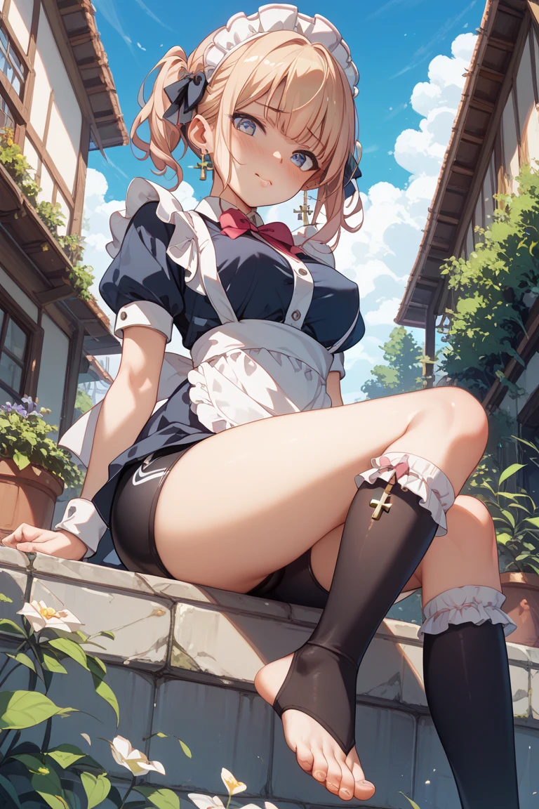 best quality,1girl,((big breasts,loli,little girl:1.5)),curvy,((orgasm,blush:1.3)),angry,sweat,Djeeta_a,blonde hair, short hair, Brien eyes, ((djeeta one piece dress,mini skirt,lift skirt,upskirt,black kneehighs,white panties,lace panties,pussy juice:1.1)),((walking:1.1)),forest,forest林,from behind