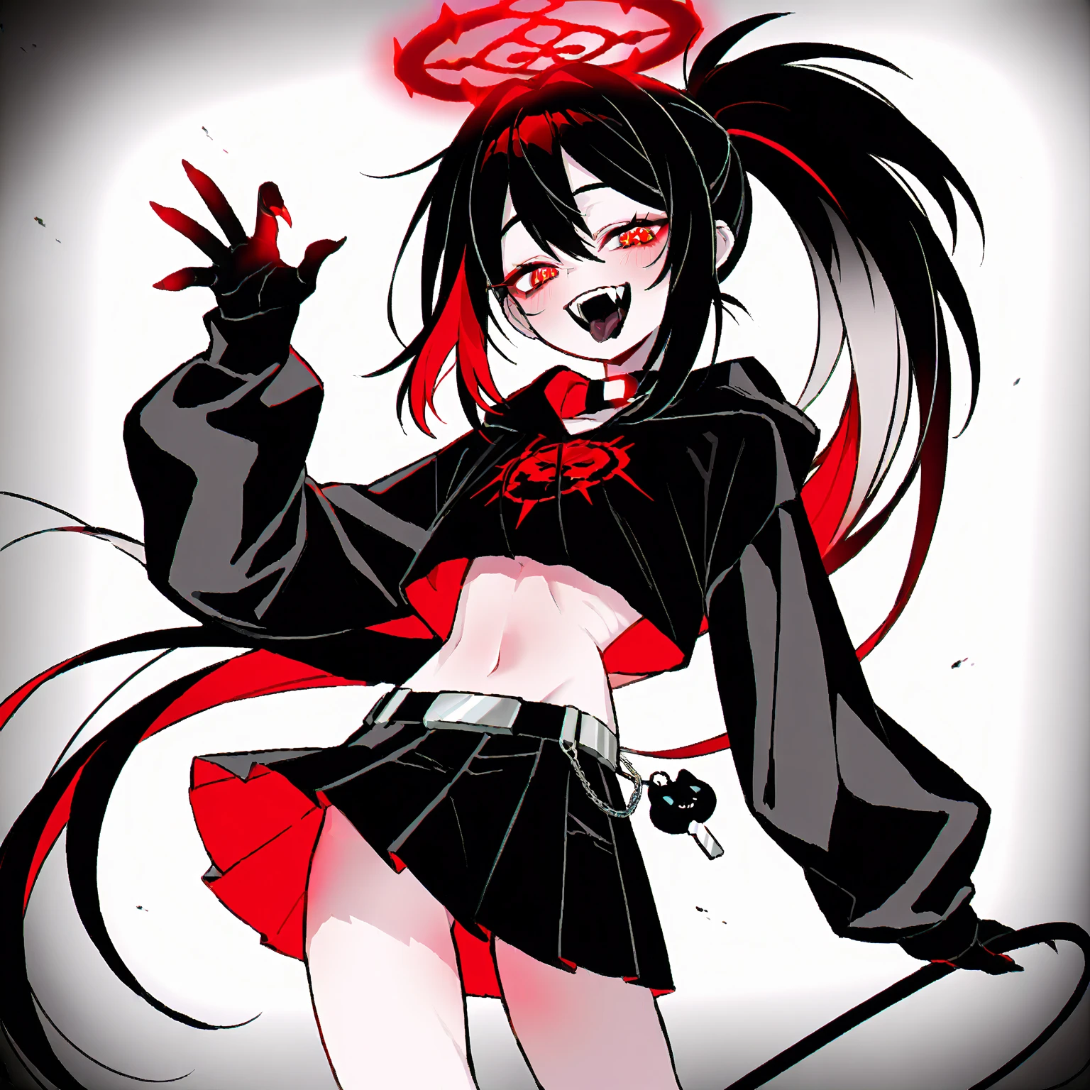 girl , ,very long black hair braided , maid , green eyes oculos , angry face seios planos , black lingerie thong tattoos , gloves , garterbelt, long socks back