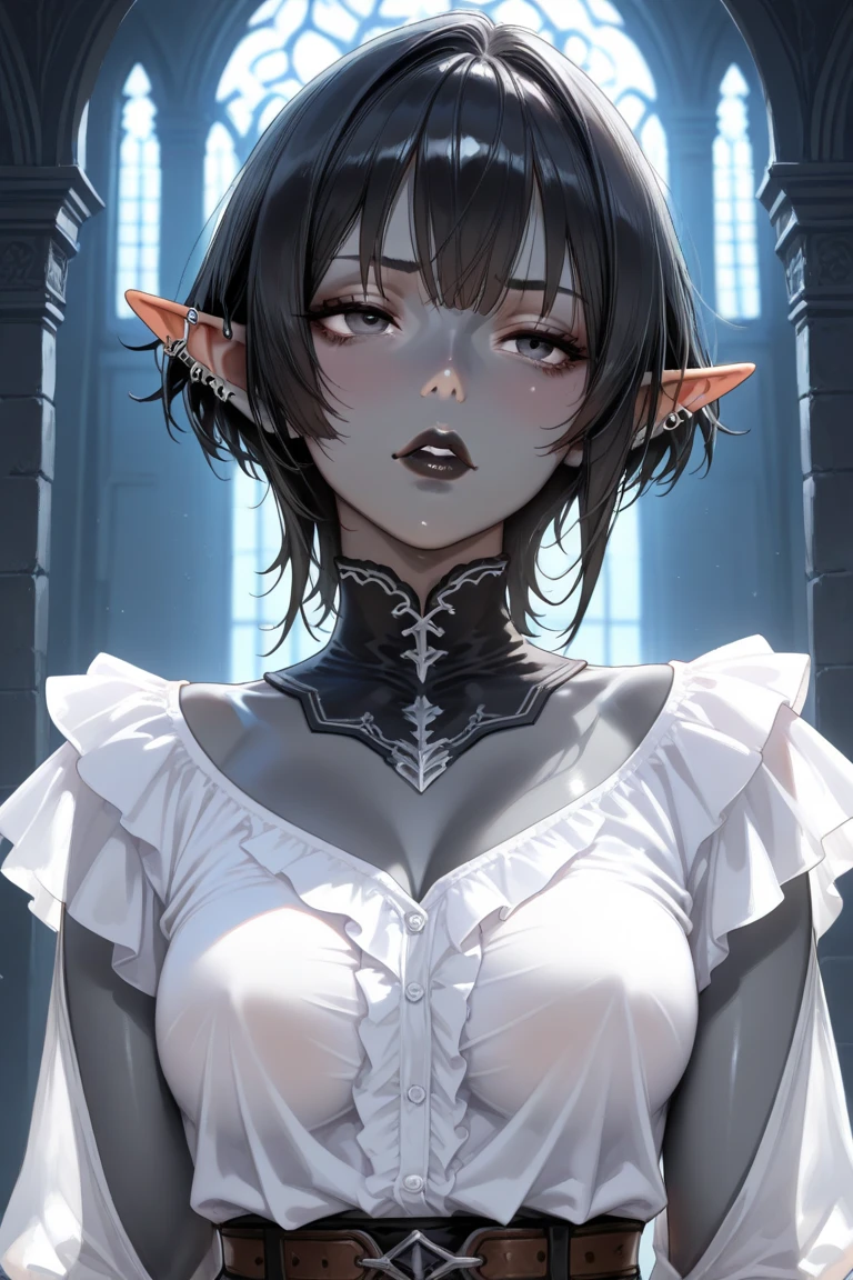 Overgrown hell life, Hollow Queen Zelda, cracked skin, Grey skin, black veins, black blood, (hole in her chest),