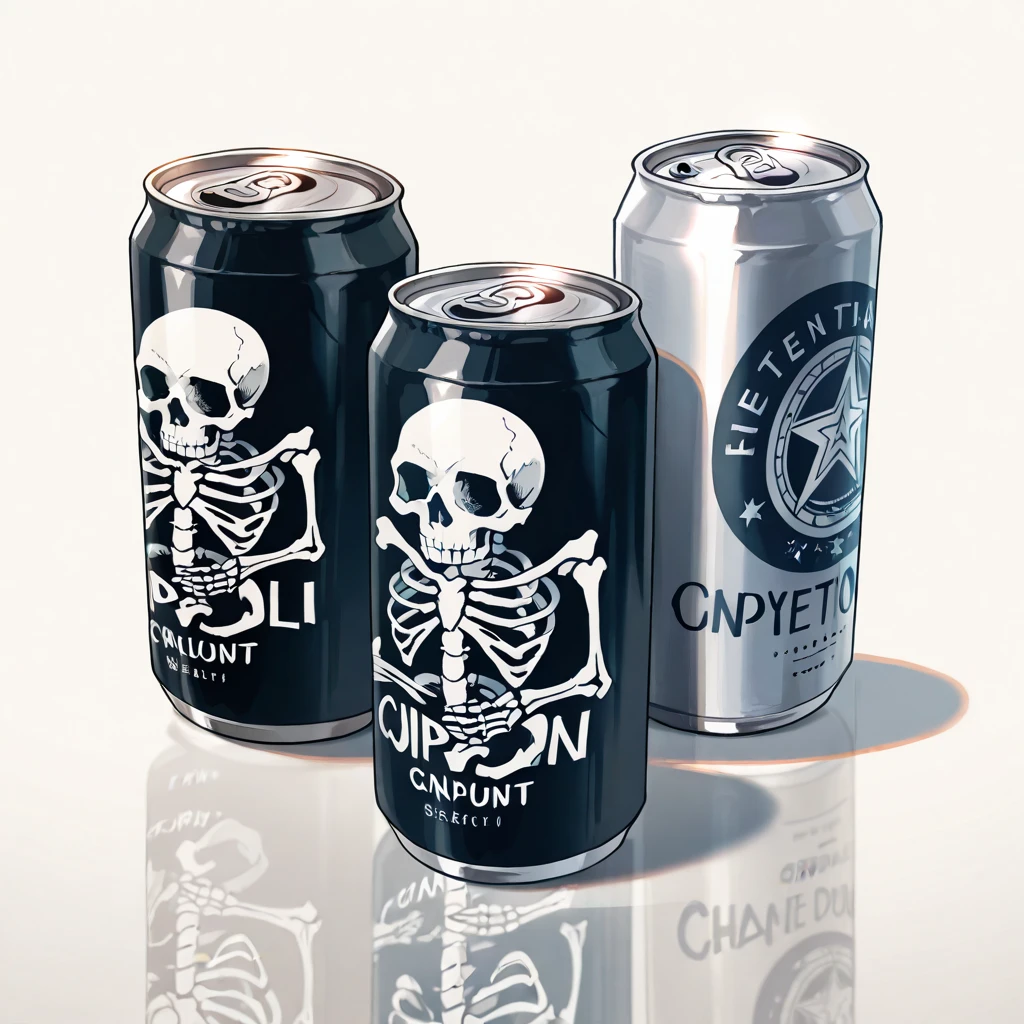 A lemonade bottle and a whiskey bottle simultaneously pour into a whiskey glass with a skull image. In the background there is rain, sun and lightning at the same time. Ice background. Picture in black and white. sketch