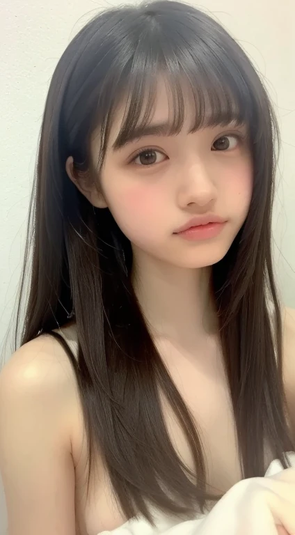 1girl, Black shiny eyes