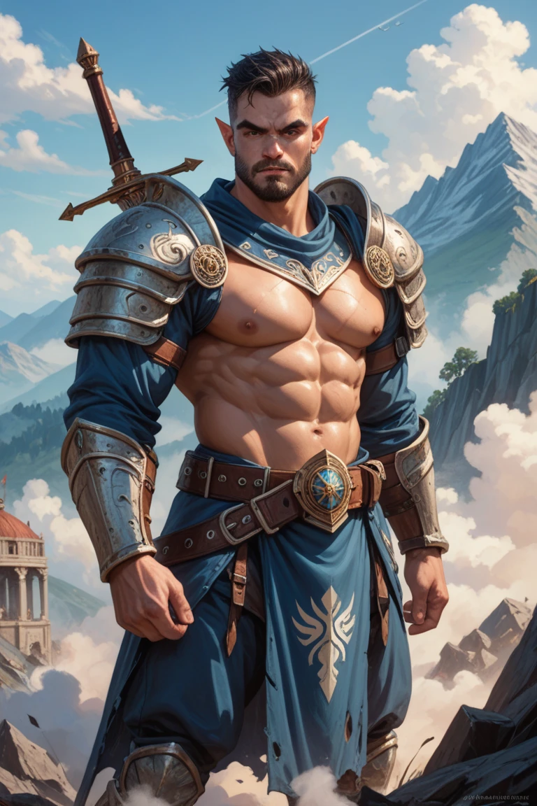 score_9, score_8_up, score_8, (((Single character image.))) (((1boy))) (((Dressed in medieval fantasy attire.))) (((Cute, handsome, homoerotic.))) (((Generate a darkly handsome male character for a fantasy setting.))) (((Appears to be 20 years old with youthful looks.))) (((Looks like the ideal vision of a sexy, handsome rugged male.)))colored, 1boy, fantasy warrior, fat cock, armor, best quality:1.0,hyperealistic:1.0,photorealistic:1.0,madly detailed CG unity 8k wallpaper:1.0,masterpiece:1.3,madly detailed photo:1.2, hyper-realistic lifelike texture:1.4, picture-perfect:1.0,8k, HQ,best quality:1.0,