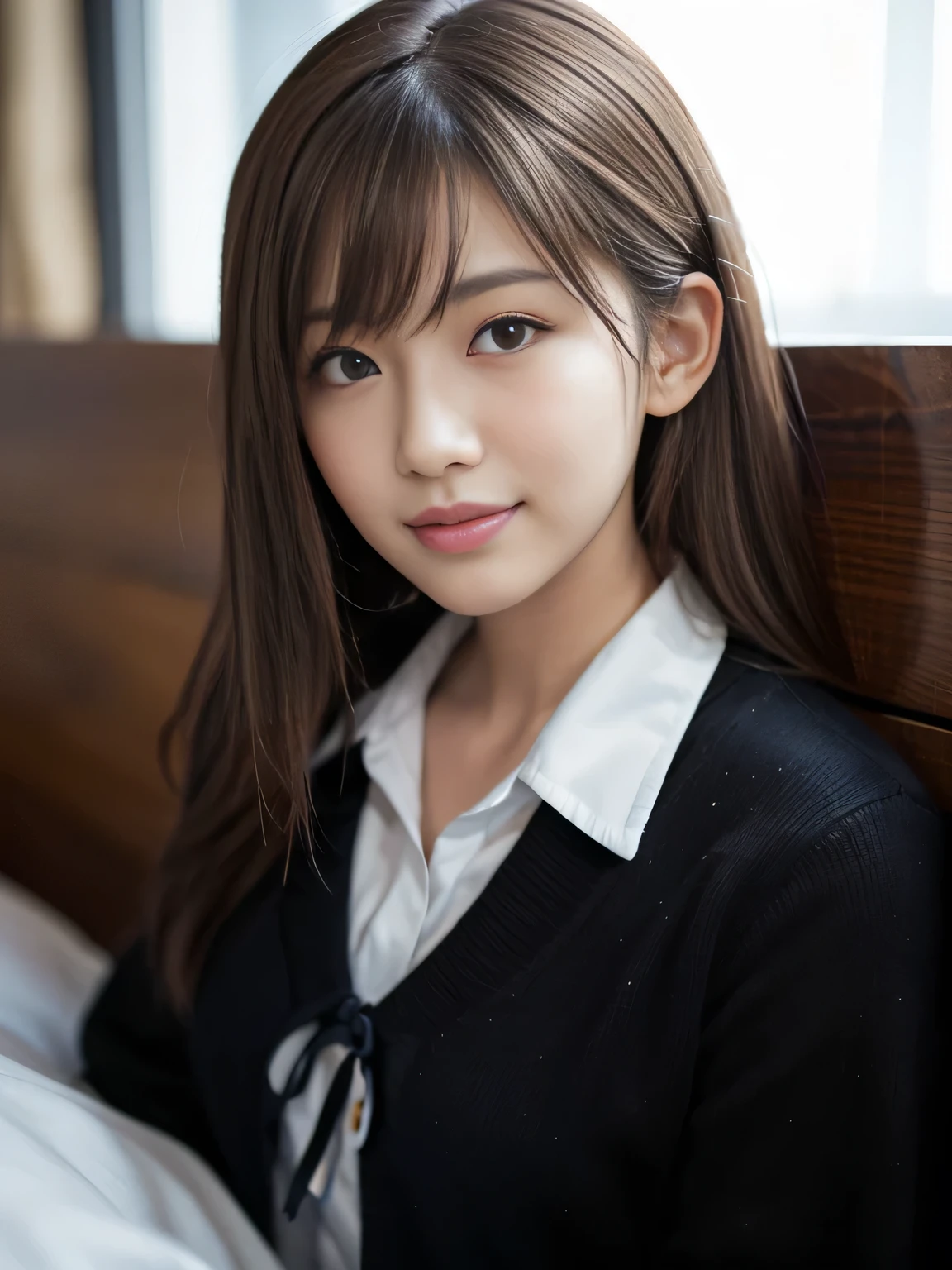 (8K), (highest quality: 1.2), (realistic), (realistic: 1.37), ultra high resolution, (1 girl, cute, smile, closed mouth, thick lips,red lip,beautiful details, beautiful nose, (straight black hair), giant dulcefo, self snap,(school uniform),(pink cardigan),white shirt,tie,check pleated skirt,(Blue knee-high socks),Standing in the city at night, From above,close up of face,thin necklace,(medium shot:1.2), 
((nude:1.2)) crouching sitting legs spread sweat wet hairy pussy peeing water from pussy. Close up.panty shot ((no panty)) super hot pornstar model having sex

