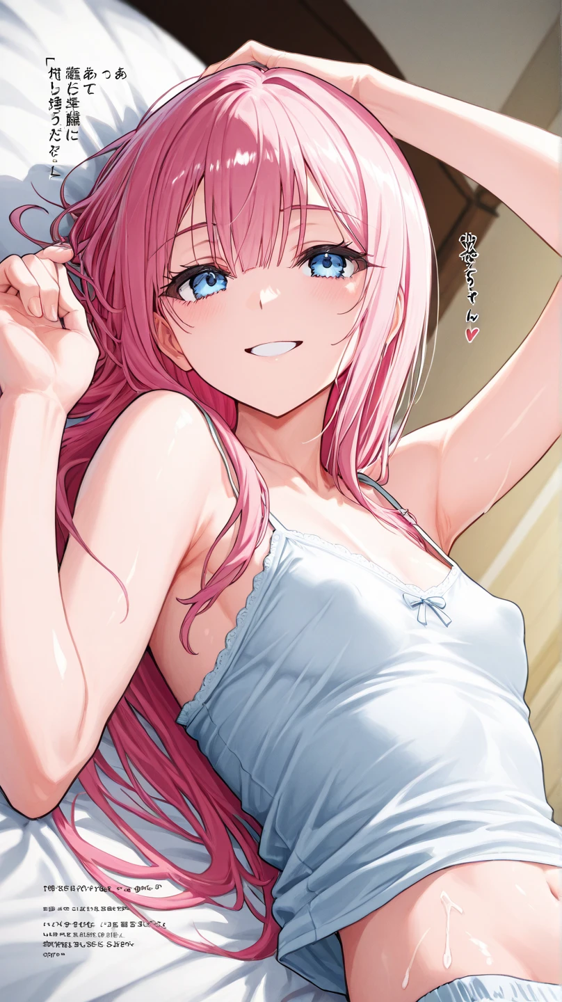 {{masterpiece}},{Detailed and beautiful depiction},Official Art,Beautiful adult woman,Megurine Luka,Pink long hair,blue eyes,Big Breasts,((Draw only the upper body up close)),(School Swimsuit),(Put your penis between your breasts:1.0),(Titty fuck）,Put your hands together,Semen on my chest,{{Erotic Seduction:2.0}},{Embarrassed facial expression},Dynamic Pose,bedroom