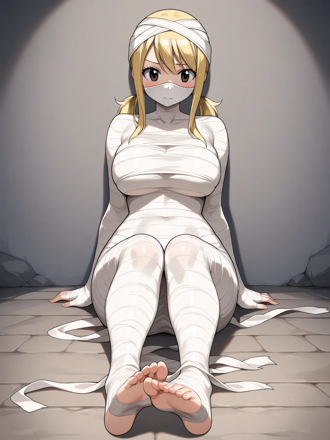 1girl in, Constricted pupils,
Silk, cocoon,, masutepiece, Best Quality, Highly detailed