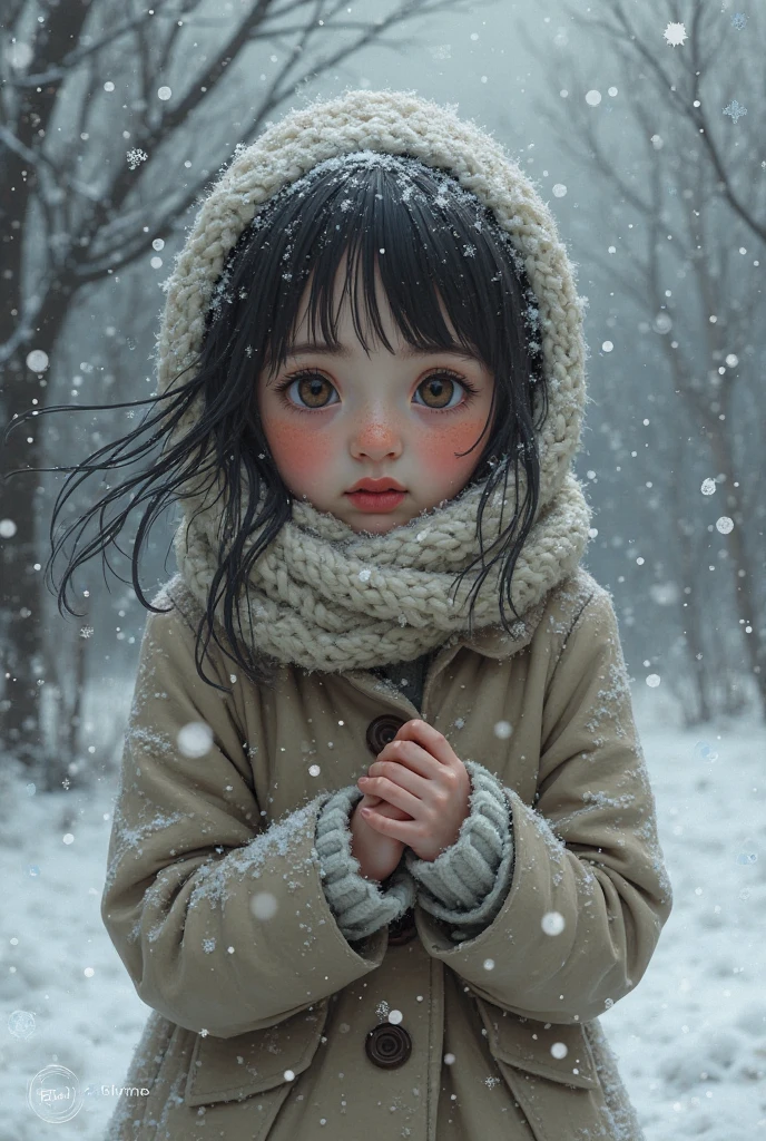 (raw photo:1.2), (photorealistic:1.4), (best quality:1.4), (ultra highres:1.2), (high detail:1.3), (HDR:1.2), (cinematic lighting:1.3), (little girl ), (4 years old), (asian girl), (shoulder length hair), (short hair), eye detail ), (detailed facial features), (fur detail), (snowy background:1.2), cute little fox, standing pose, ( 3/4 body portrait:1.2), (fluffy tail:1.2), (soft fur:1.2) , (adorable:1.2), (looking at the viewer), (innocent expression), (soft lighting), (dreamlike), ( fantasylike:1.3), (ethereal:1.3), (magic:1.2), (dream forest), (snowflake:1.2), (winter wonderland:1.3), (strange:1.2), (playful: 1.2).