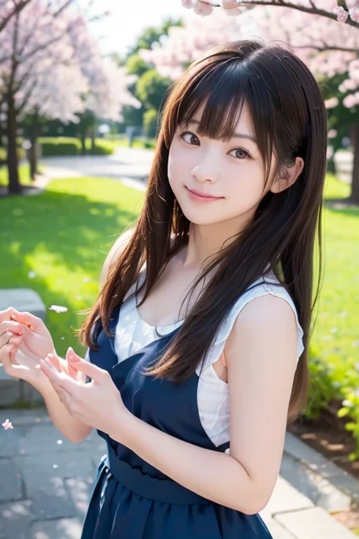 (Best-quality, Masterpiece, Ultra-High-Resolution, (Photorealistic:1.5), Raw Photo, depth of field, professional lighting, perfect anatomy, extremely details), front-view, 1girl, 15-years-old, the most famous Japanese idol, Sunny day, at noon, In summer park, (squatting on grass), ((wearing casual-dress with cute-design)), (extremely beautiful cute like the most popular Japanese idol, (extremely cute and extremely big eyes), extremely beautiful realistic-skins), extremely beautiful hair, extremely cute long-eyelashes, extremely cute lips, extremely beautiful inner-thighs, extremely beautiful knees, looking at viewer, innocent smile