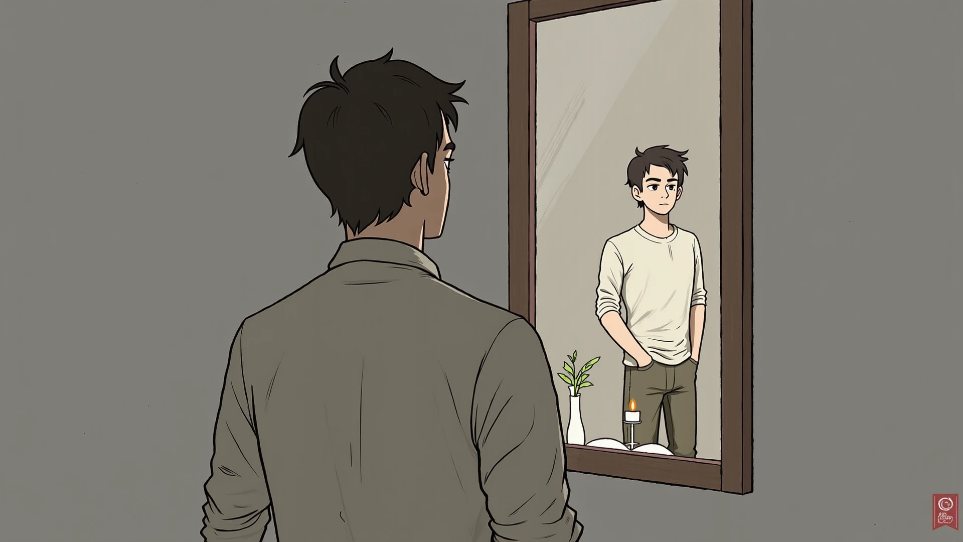 Comic strip about sychological 6 panel