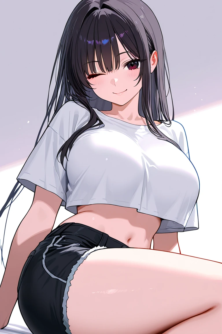 obra de arte,mais alta qualidade, com Blusa, com saia plissada,, Areolas, cama,sexy bunda grande na p(nas costas),vestido,(olhos meio fechados),dona de casa,perfect teeth 8k resolution from the front looking at the viewer in panties