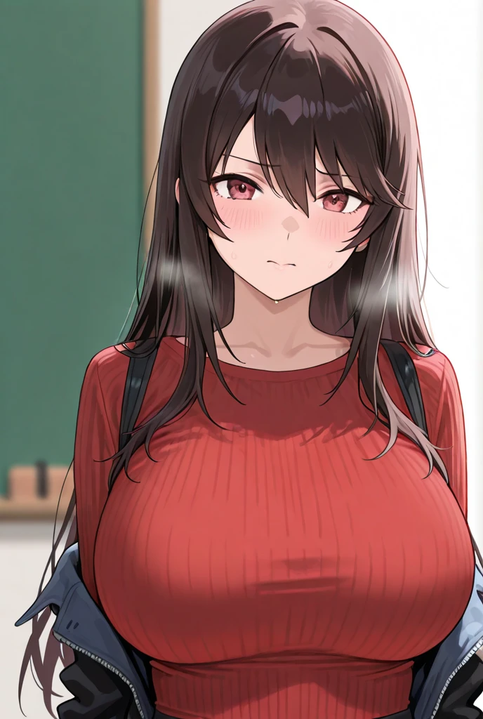 How to get to school、Schools、slope、governess、Red Summer Sweater、Black tight skirt、smil、Student Protection、Ultimate Beauty、Overwhelmingly super super super　huge bust、Train、Great huge udder(９９)