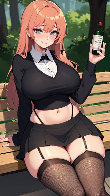 score_9, score_8_up, score_7_up,score_6_up, score_5_up, highly detailed, lighting and shadowing, light and shadow, high res, 1girl, haman karn, gundam , opaque white shirt with tie, black (tight skirt:1.2), black thigh high stockings with garter belt, sitting on the bench in the crowded park, (eating a slice of lemon:1.2), sunlight coming through the window, giga_busty, (button_gap:-0.5), masterpiece, best quality, very aesthetic, absurdres