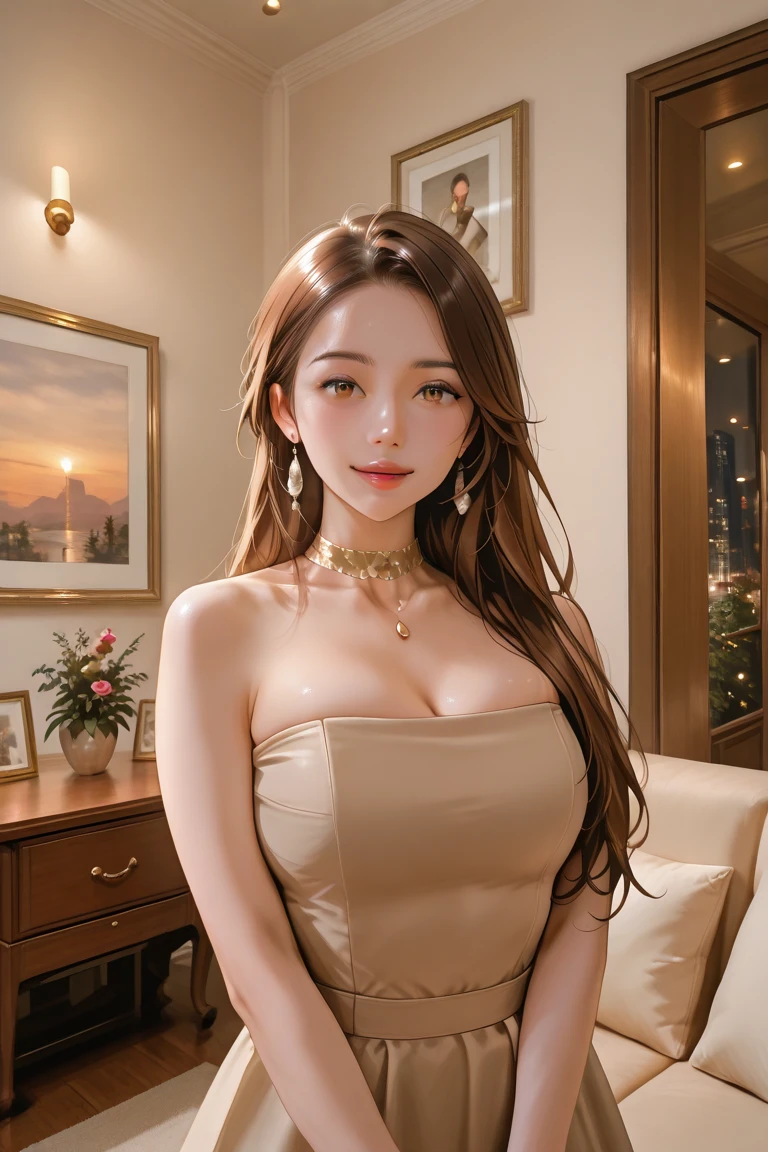 8K, Ultra High Definition, Super detailed, grown woman of 40 years, milf, sexy woman Shiny detailed hair, detailed face, normal landscape, solo, looking at viewer, {{best quality}}, {{masterpiece}}, {{ultra-detailed}}, {detailed light}, ultra high quality eyes, detailed eyes, perfect eyes, large eyes, yellow eyes, wearing a metallic dress, red hair, long hair, beautiful, skinny body, White skin, slutty, erotic, blushing, open mouth, showing the butt, ((nsfw))