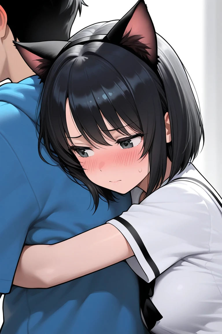 nsfw,(headpat with both hands:1.5),{pov hands},surprised,(fellatio, oral,no hand blowjob,swallowing_penis:1.4),(tearing up:1.5),(defiant look:1.3),(大人の女性、セクシーな女性、クールな女性,完璧な美人)