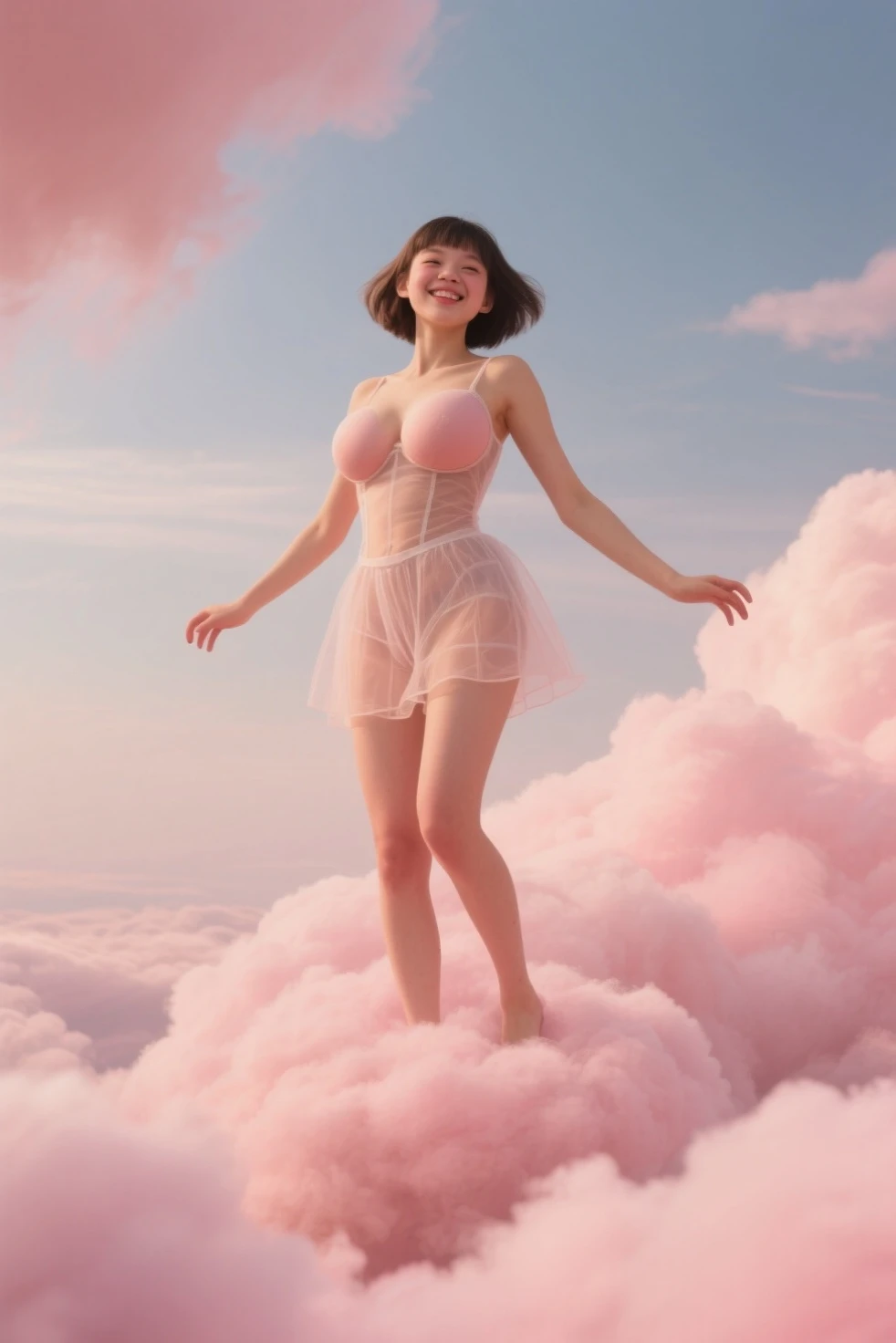 (Masterpiece:1.2),(CGI Art:1.3),(Realistic:1.5),(post-proces:1.3),(Sharp focus:1.3),8K,1 girl in bedroom, short hair ((Upper body)), ((White dress)), (((Shiny skin))), (Wide shot:1.4), window, (((Pastel balloons MESS IN BACKGROUND))), (high shadows detail) , (illustration:1.2), (Ulzzang-6500:1.0), ((hdr)), wet clothes, see through clothes, wet skin, thong