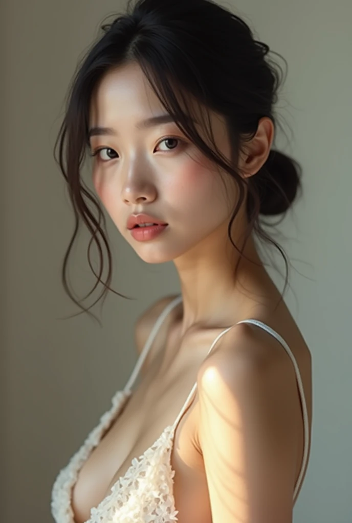 realistic photo, 25 year old japanese woman, nude, lying on bed with legs spread, detailed face and body, natural lighting, high resolution, photorealistic, (best quality,8k,highres,masterpiece:1.2),ultra-detailed,(realistic,photorealistic,photo-realistic:1.37),realistic skin texture,detailed eyes and lips,beautiful detailed face,long eyelashes,smooth skin,natural body shape