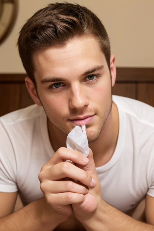 nick jonas shirtless with condom in mouth