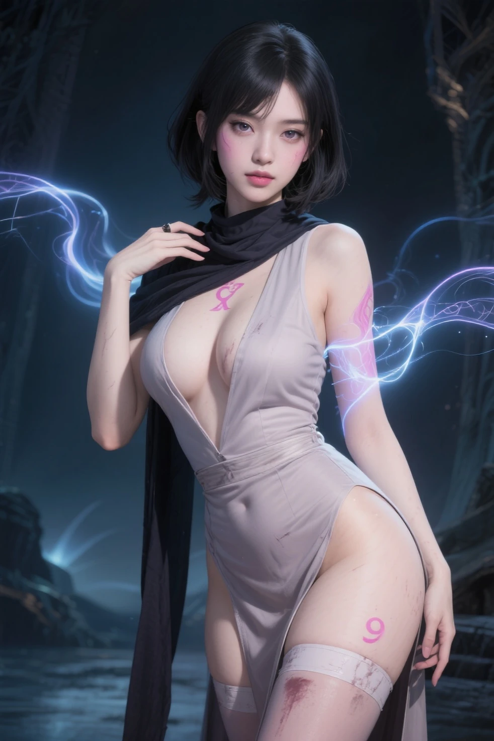 concept-art、Will-o'the-wisp overhead angle、Fanny Somalia Emerald Deep Orange Pinnafore Wear、short-hair、Fluorescent Purple Hair Tie、Equirectangular 360、Hi-Res、[(Art by Willibaumeister:1.1)、(John T.Art by Biggers:1.2)::17]、Official art、Unity 8k壁纸、ultra-detailliert、Aesthetic、​masterpiece、top-quality、Photorealistic Okinawa