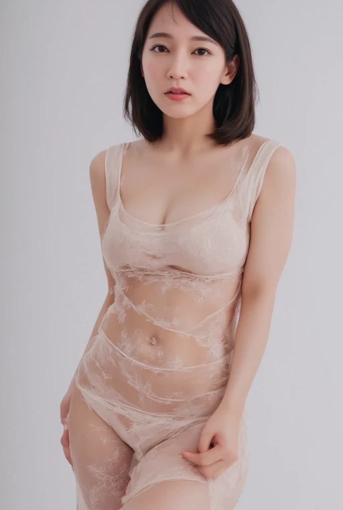 Ultimate cinematic, Blue hour, (((Ultimate ultra Photorealistic, ultimate high-quality 32k LeicaM10 photo))),(((An American shot photo, showing deeply ultra detailed very wet groin part for viewer, Stand with her feet shoulder-width apart seductive, showing nice and beauty décolletage , a42yo ultimate beautiful &cute Japanese actress, looking at viewer:1.9))),(((She has a very intelligent and ultimate maternal lovely beautiful Japanese face&black eyes, pointy nose, ultra detailed face, oval face, very blushing cheeks, ultimate well-proportioned face, seductive ­ smile, seductive large hips ))),((black elegant cute short bob, very light naturally makeup)), Accurate depiction of fingers and arms:1.4, (((She has the ultimately perfect nice&Sensual proportions, very just fitted beige sexy Transparent short wet lace summer chemise:1.5))), (((white beautiful ultimate realistic Japanese lady Fair and beautiful very sweaty skin , A simple and modest silver necklace, very Humid and Hot summer dark evening , NewYork modern hotel))), (skirt rolled up and showing ultra detailed her sensual cute thighs and groin part :1.4)