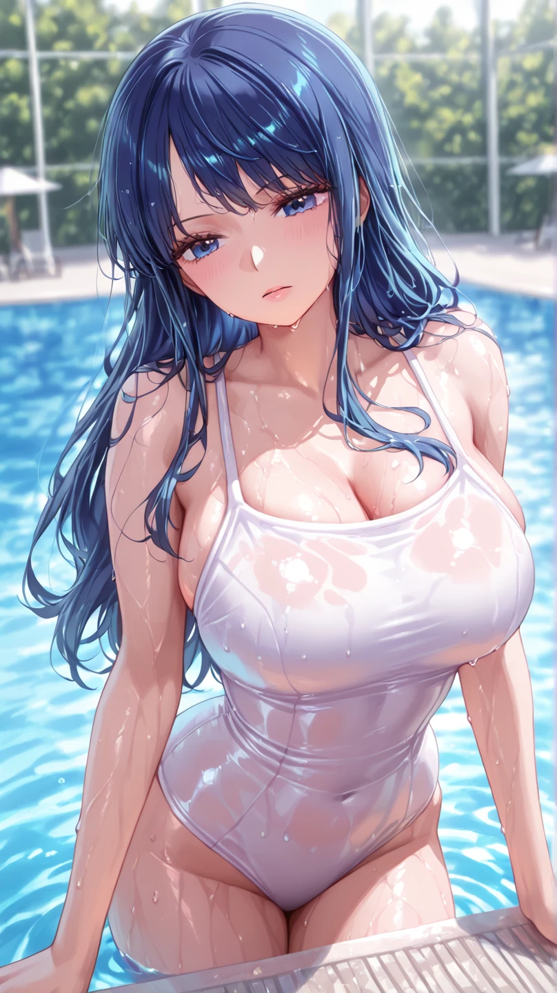 Voroshilov, naked towel, 1girll, nedium breasts, Towels,big cleavage breasts, looking at viewert, 独奏, hot onsen,, dampness, Sat down, Eau, Be red in the face, parted lip, ssmile, 鎖骨, Big legs, Sun beam, Bath, exteriors, Rochas, Partially submerged,(((very soft breasts,extremely giant breasts)),(Vaginal discharge from flowing water spurting), Spread your legs,sexual excitement(She's wet,The breasts are wet,The ass is wet)