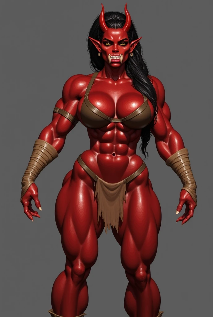 (danahamm:1.08), (style-sylvamagic:0.88), (extremely detailed CG octane render 8k wallpaper), the most beautiful artwork in the world, a Full body shot photo of a sexy solo woman looking at the camera, (nsfw:0.50), full dynamic color, Intricate, High Detail, Sharp focus, dramatic, photorealistic masterpiece painting, modelshoot style, tiefling women, devil woman, red skin, 6 pack, toned, muscles, biceps, pouty lips, pierced nipples, huge breasts, womb tattoo, tongue out, sexy pose, large hips, hourglass figure, curvy, futa, sexually dominate pose, fully erect penis, devil tail, devil horns, black lips
