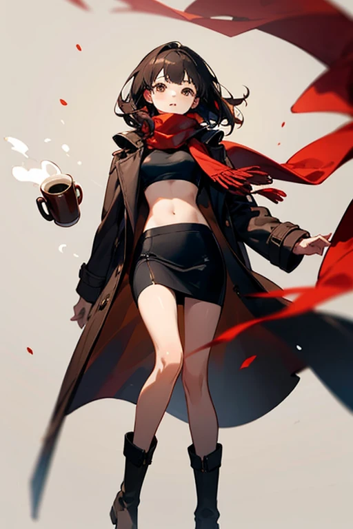 Close-up of a woman smoking a cigarette on a red background, Young woman anime visual, satoshi kon artstyle, 石田スイ アート manga, manga, satoshi kon anime, Cute girl anime visuals, Shojo manga, shoujo manga, Smoking woman, by Shinoda Toko, Dramatic smoking pose, Anime Girl Profile