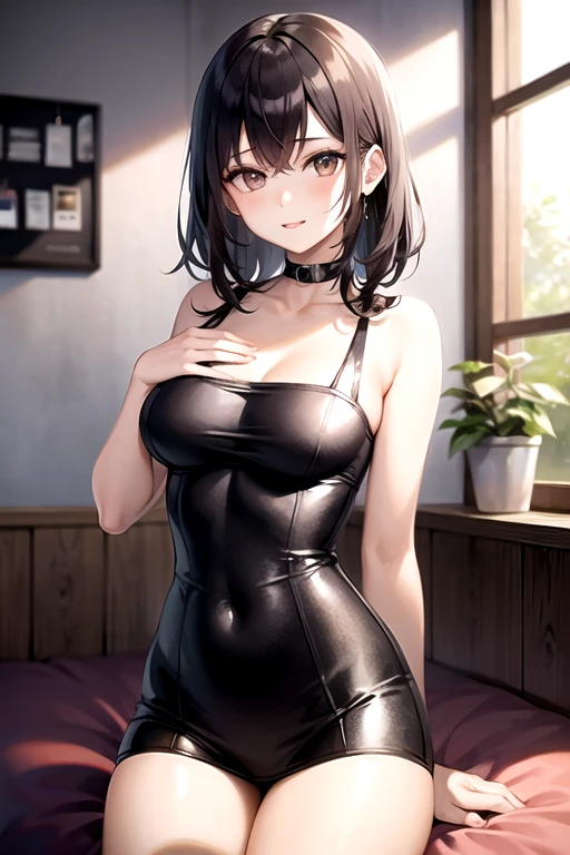 Photo Info: Best quality, Highly detailed, Masterpiece, 1girl, solo, HD anime wallpaper, 8k wallpaper, ultra high res, full body portrait, anatomically correct, seductive.
Body: beautiful mature woman, perfect body, natural skin texture, fine face and eyes, closed mouth, full lips, seductive smile, large breasts, slim, narrow waist, wide hips, huge ass, beautiful legs.
Outfit: Balmain Houndstooth Jacquard Bodycon Minidress.
Pose: standing.
Location: indoors.
