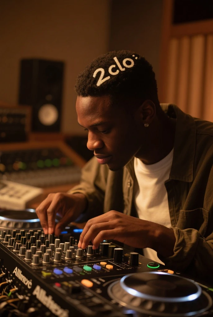 un DJ au studio d'enregistrement avec le mot PROD by 228 et drapeau togolaise