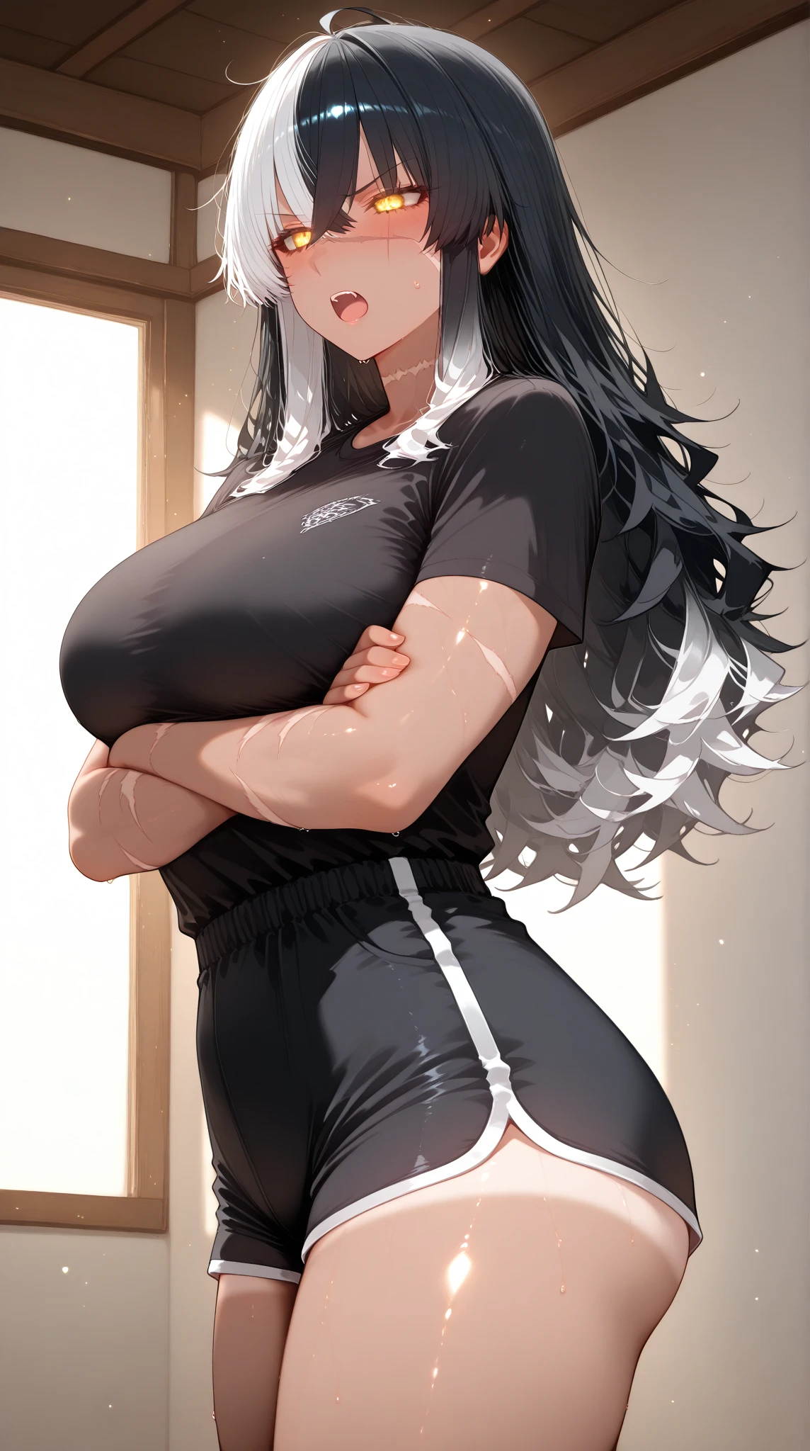 (((masterpiece))),(((High resolution)))、(((perfect face)))、(((Air Groove)))、15 years old, (((sexy sports wear))), Plump, top quality eyes, detailed texture, look at the camera, big tits, ((high resolution face))