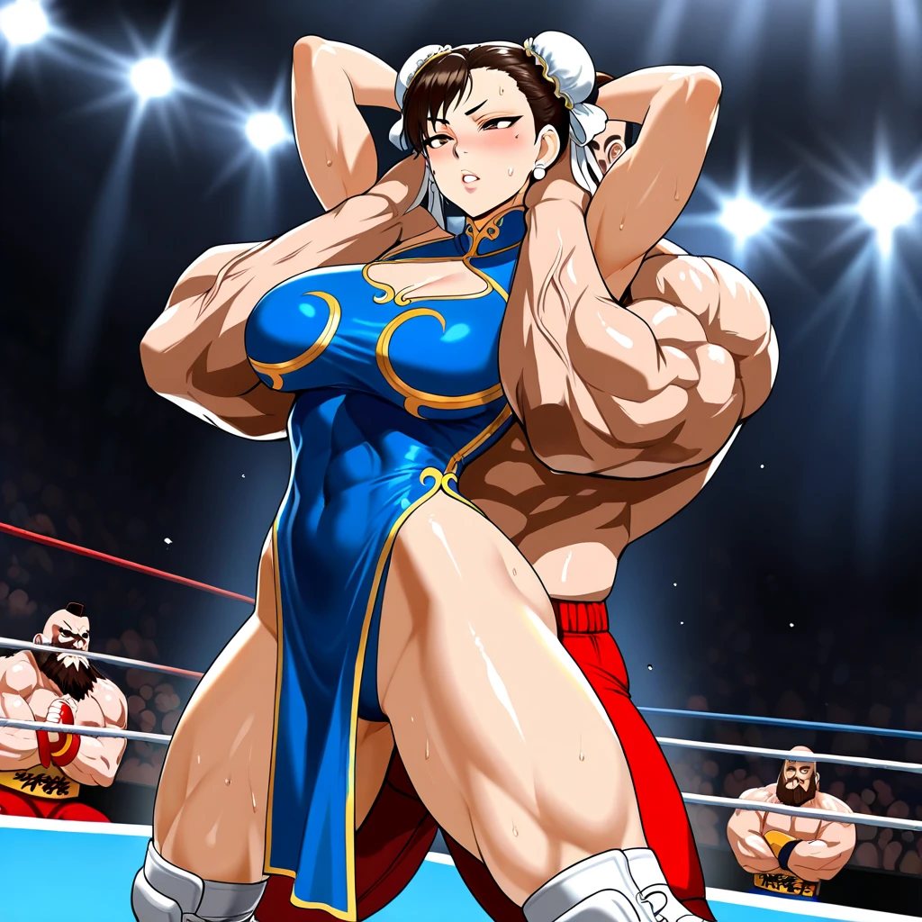toga himiko, Women, Women enorme, Women musculosa, many muscles, giant muscles, bodybuilder body, expression of great fury, very high, It measures almost 3 meters, too wide body, muscled body, very muscular, too big muscles, huge arms, arms with huge muscles, huge breasts, very marked six pack, huge butt, hardened nipples, big legs, muscular legs, karate clothing, huge butt, showing his muscles, 3000 pounds, Protein, Karate dojo, be a bodybuilder, alone