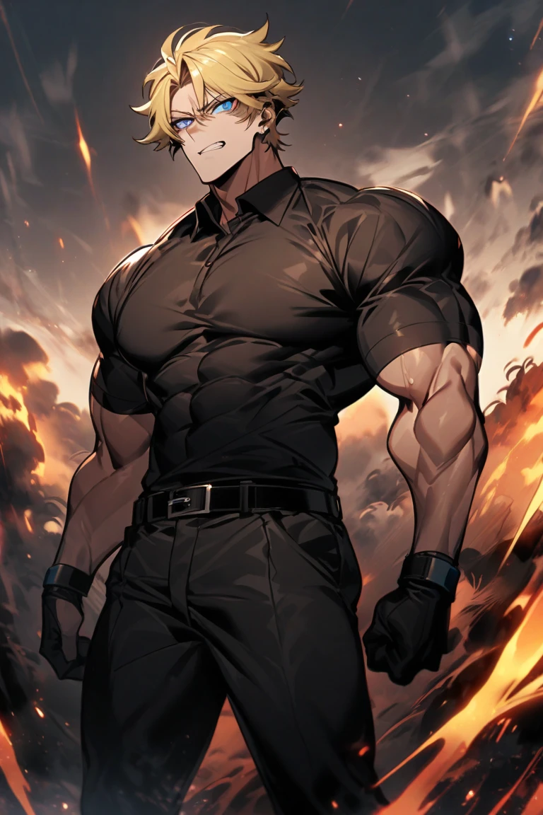 (32k) Homem, musculoso, rosto fino, fundo negro, pele super detalhada, rosto super detalhado, sombrancelha grossa, cabelo preto, com roupa de couro, personagem de anime