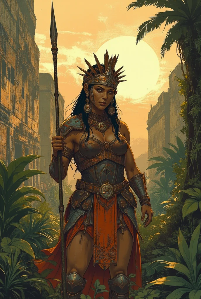 Uma mulher negra bonita com pele negra africana, She is a princess of the forest, wearing tribal costumes with various African tribal accessories, pelo corpo, Wakanda Cultural, Africanos, Ela tem cabelos ondulados, cabelos castanhos cacheados, a beautiful woman with a sweet appearance, magra, This woman is in middle age, she has traits of a 30-year-old woman;