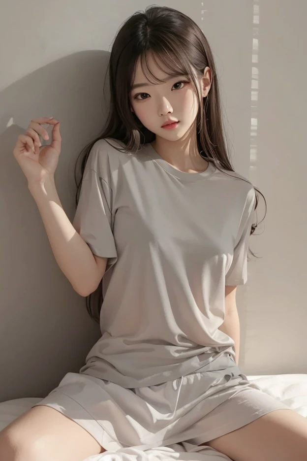 ((skirt)), Cotton white T-back, Browsing Caution, Pause (Bend your knees and spread your legs), front