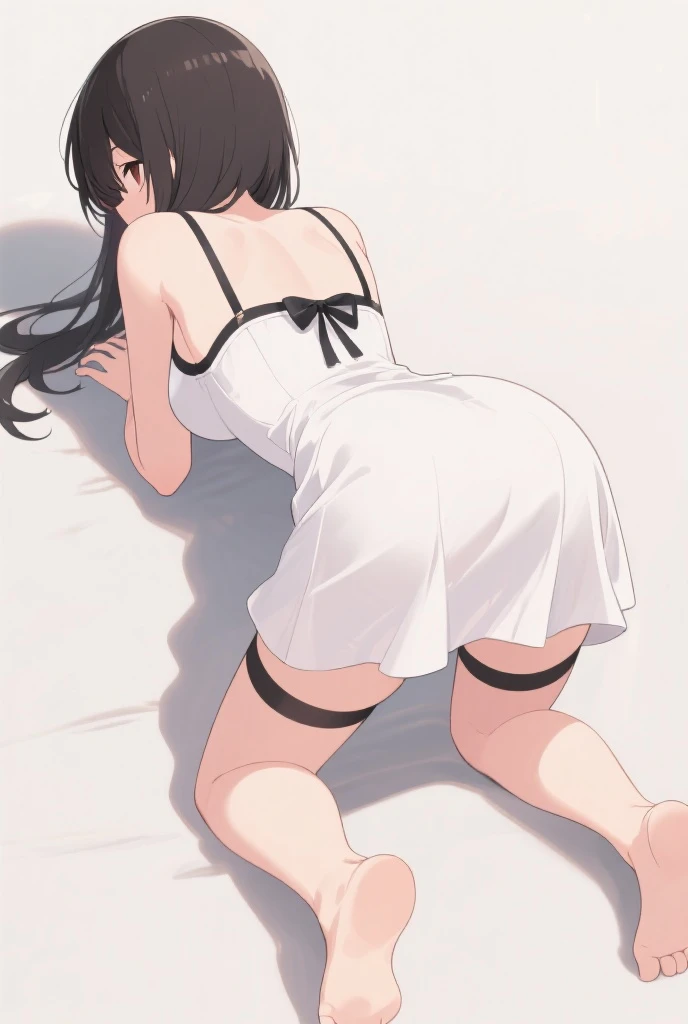 black hair、short hair、one girl、、small butt、Squirting、Completely naked、vagina、nipple、、low length、open your mouth、「a」open your mouth in the shape of、close the pale red eyes almost completely、Erotic、rape、hide your face with both hands、sticking your ass out on the bed、love juice、be violated、Inserted a dick、crying a lot、Orgasm crazy、A very reluctant face、Watery eye