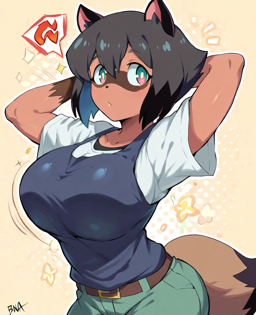 on lap,((((upright)))), ((((stand up)))), looking at the viewer, simple background、white background, 1 girl, open your mouth, smile, Virtual YouTuber、with a girl、((highest quality, expensive_solve, clear_image)),(black hair), (black cat ears), (Ahoge),stupid short hair、low twin tails、(wavy hair), (blue eyes),、laughter、very big breasts、((concept art))、((front))、wore a camisole、I put a hoodie on my shoulders、short pants、cleavage visible、whole body、