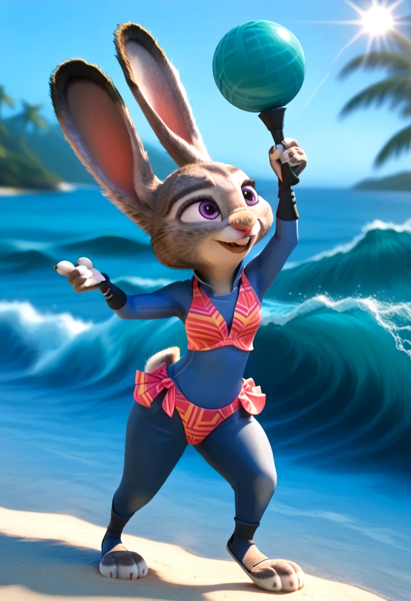 disney,realistic graphics & Graphics,Realistic Skin,Furry Skin,beach,judy hopps,bikini