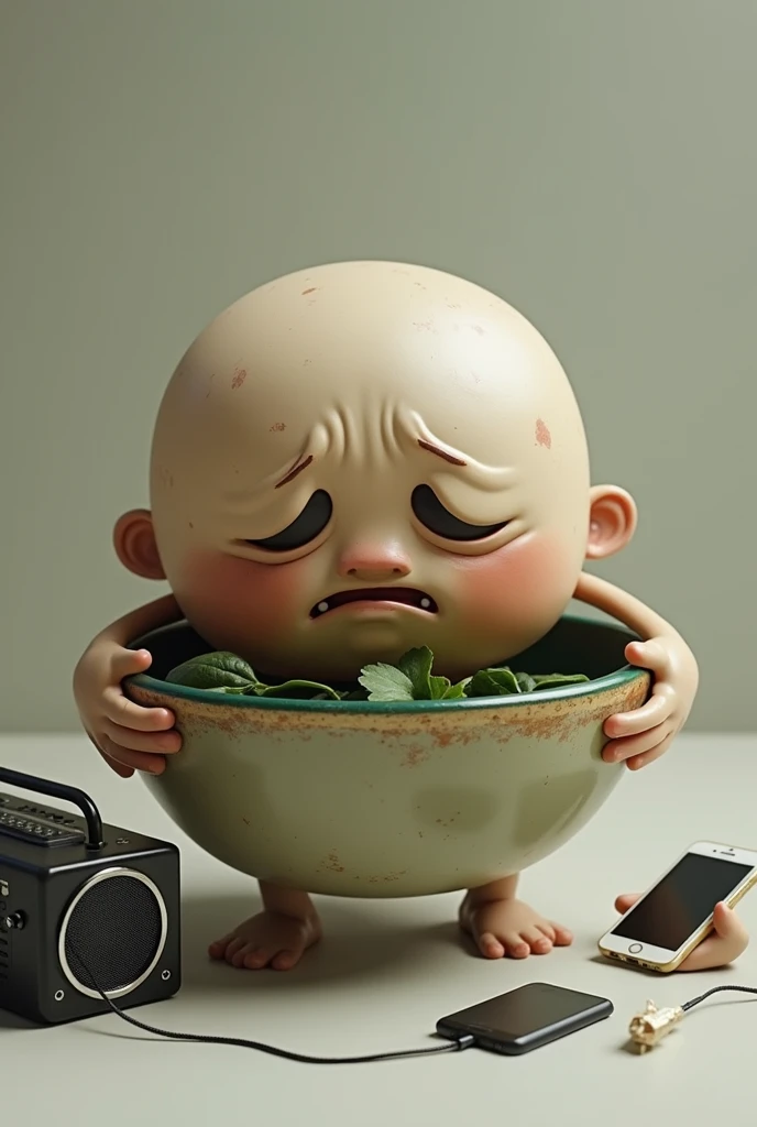  1 boy, (male child), , green hair color, shirtless, (naked), overweight, chubby, (paunch exposed), (large belly significantly hanging over the waistband), (full blushed), sit down on a chair, belly heavily resting on the thigh, embarrassed, holding a milkshake, penis,