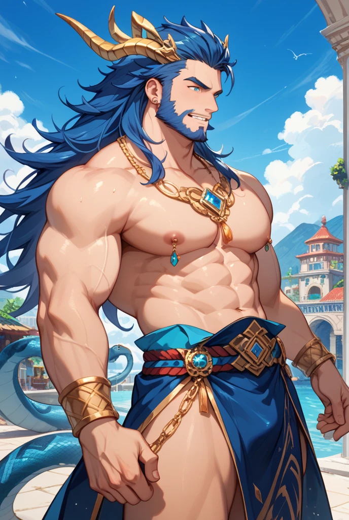 majestic glorious fantasy male troll, full body, 2k, 4k, 8k, beautiful, best quality, cinematic lighting, detailed face and eyes, dynamic light, detailed, extremely detailed, HDR, high detail, high quality, highest quality, highres, masterpiece, official art, realistic, realistic photo, realistic shadows, UHD