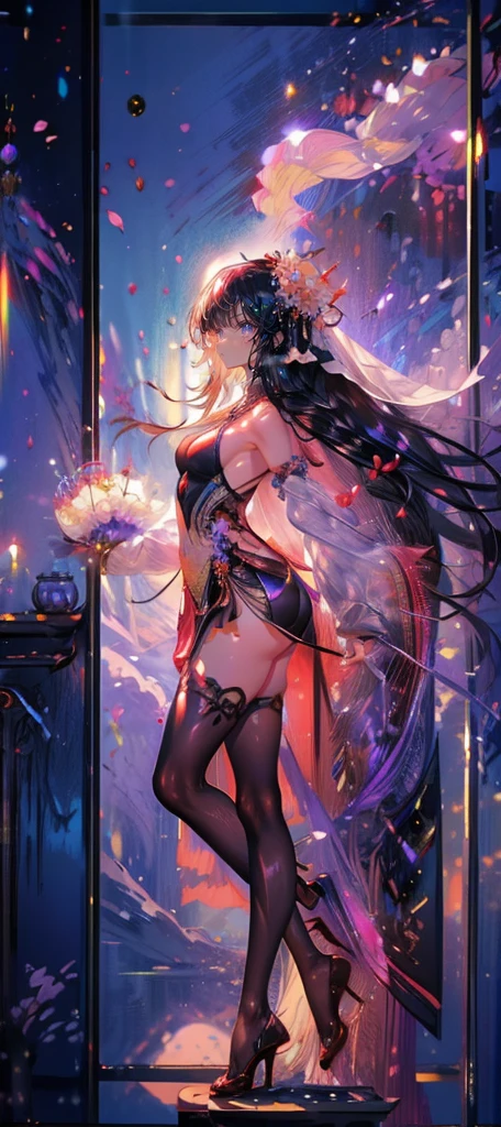 (((, bad girl))), (((Chinese looks))), Rias Gremory from High School DXD ((skinny girl)), Full body, glamour, wet skin, Wet hair, night sky, rain, Bokeh, (((fey))), fantasy, rpg, DnD, hyperdetailed painting, luminism, 4k resolution, fractal isometrics details bioluminescens , 3d render, octane render, intricately detailed , cinematic, trending on artstation Isometric Centered hypereallistic cover photo awesome full color, hand drawn , gritty, realistic mucha , intricate, hit definition , cinematic,Rough sketch, bold lines, on .