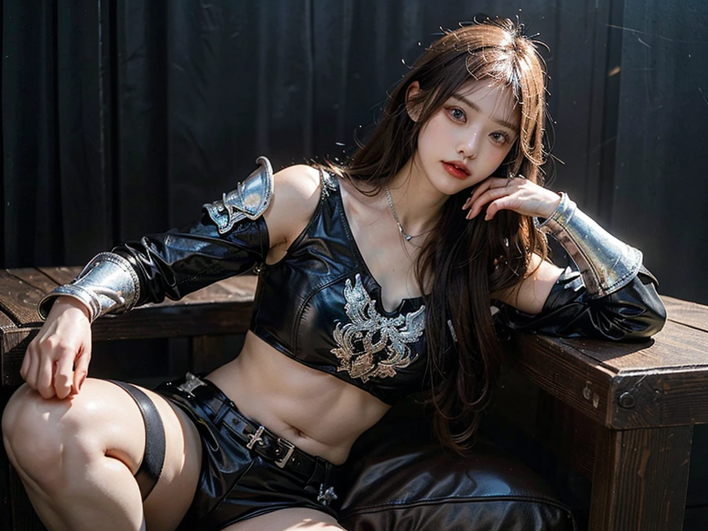 (8k high quality masterpiece, sexy female G cup 1 person: 1.3, black perspective: 1.1, super detailed face, double eyelids, transparent underwear, stroking breasts, open legs), SM, micro bikini, enamel panties, enamel bra, wearing helmet, cosplay, high leg, samurai, armor, armor, sword, Japan helmet, armor helmet, Japan man, Oda Nobunaga, Sengoku, Warlord, Takeda Shingen, Date Masamune, braless. No underwear, headpiece, armor, (no bra), (no panties), (dynamic pose), (camel toe), (half) award-winning photo, highly detailed, amazing, fine detail, absurdity, highly detailed woman, highly detailed eyes and face, piercing red eyes, Lee Jeffries Nikon D850 Film Stock Photo 4 Kodak Portra 400 Camera F1.6 Lens Rich colors Ultra-realistic realistic realistic textures Dramatic lighting Unreal Engine Trending at Art Station Cinestill 800 Tungsten, Style Neeko (wearing black steel armor), DARK_Glam, wearing DRK_Glam, The Dark Knight, when viewed from below, fully armored body focus, intimidating look