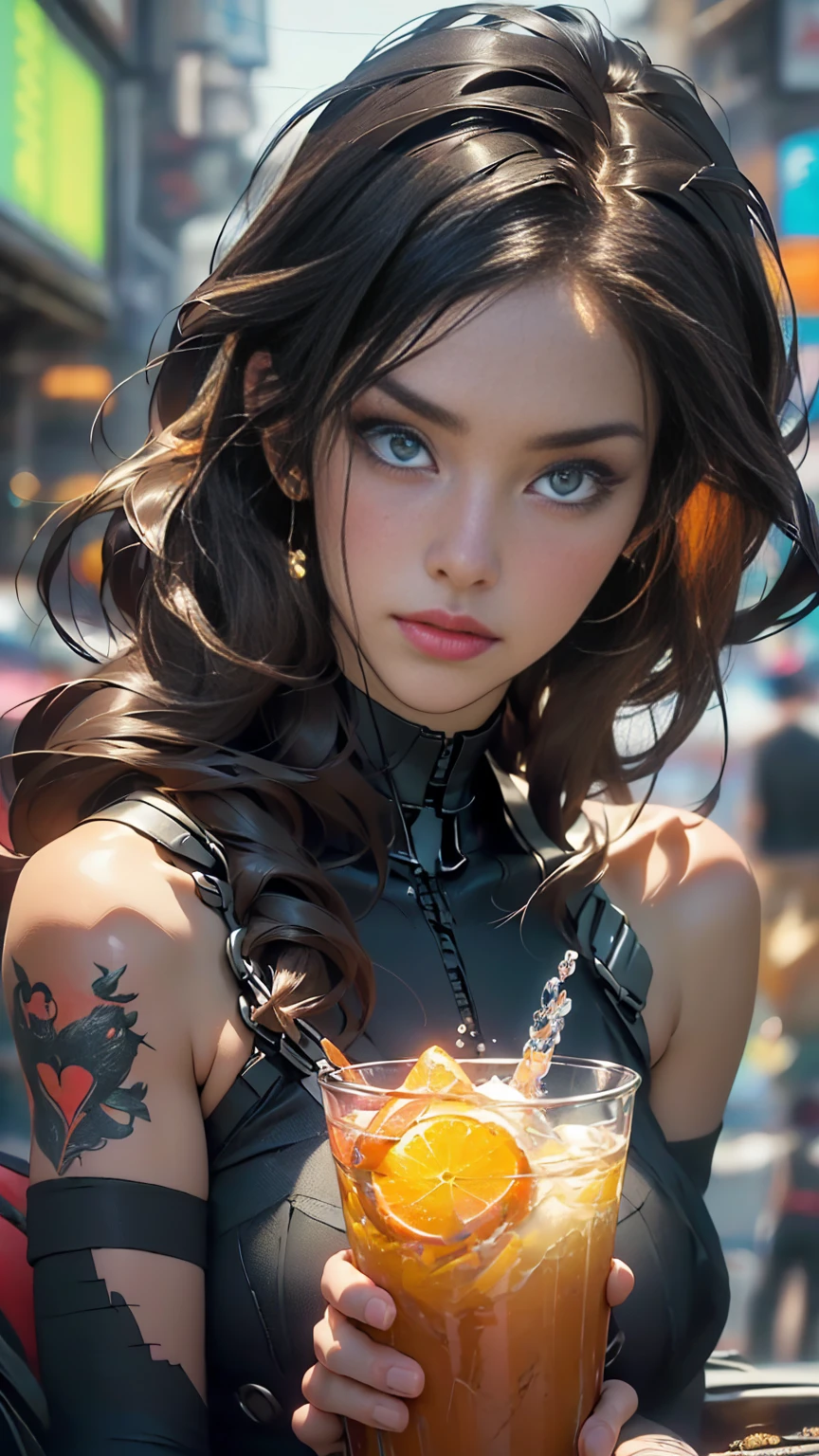 anime girl with a drink in her hand and a straw in her mouth, adorable digital painting, cute detailed digital art, cute digital art, realistic cute girl painting, artwork in the style of guweiz, cute cartoon character, cute art style, beautiful character painting, beautiful digital illustration, digital cartoon painting art, digital art ilya kuvshinov, kawaii realistic portrait --auto