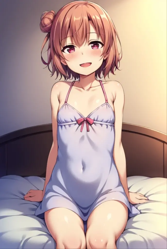 1 girl, pussy juice, white lace panties, topless, clavicle, blush, highest quality, (masterpiece:1.2), very detailed,1 girl, alone, I opened my eyes, looking at the viewer, on the bed, blush, Sweat, ((thin)), (((flat chest))), spread your legs,  sleeping on one&#39;s back, from below, closed mouth, pink hair, french braid, red eyes, we say, light smile, white background, , cute