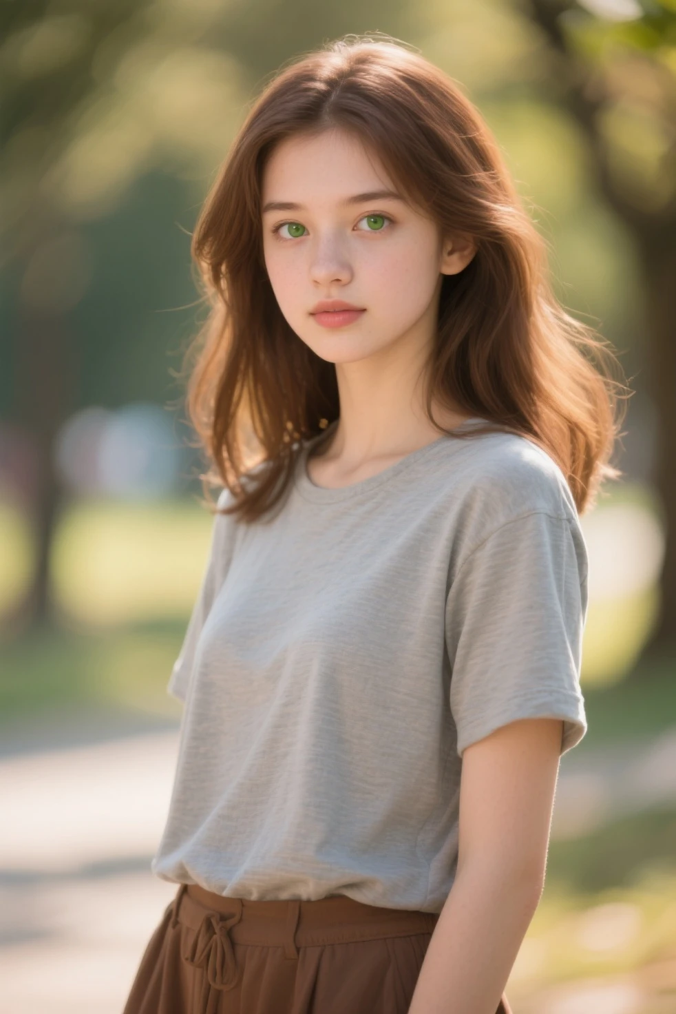best quality ,very skinny , long hair , girl max caulfield ,large eyes , ,
blurry, , brown hair , happy , , soft skin, , expressive eyes ,
, , long sleeve red t-shirt, jens pants ,
de , at the mountain