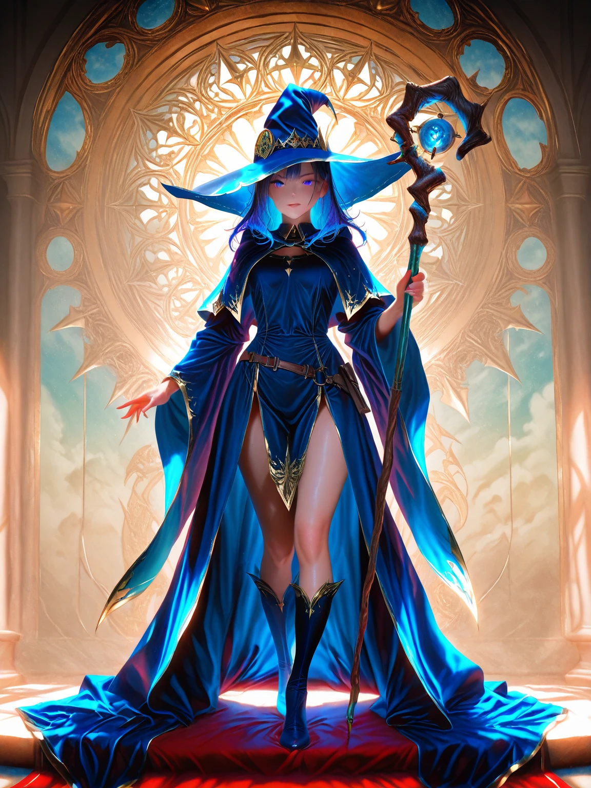 A fortune teller telling a fortune、Crystal ball on the table、mysterious、Fantasy、middle ages、A woman wearing a transparent white robe、Woman in bikini armor、Dimly lit interior、Curtain Room、Big Breasts、sexy、Moonlight、Downlight、full moon、Plump、Sideboob、4K、8k、Highest quality