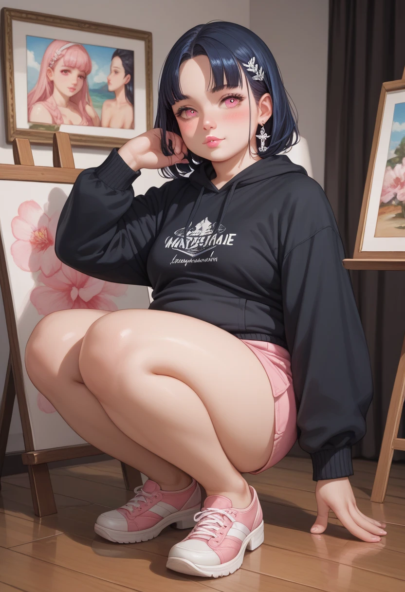 (Masterpiece), (Excellent), (Super Fine), (Full Body: 1.2), Super Cute, Baby, Pixar, Little Girl, Big Eye, Colorful Hair, Pouting, Delicate and Delicate, Ball Head, Sitting with Legs Spread, Incredibly High Detail, No Skirt, No Panties, Bright Color Palette, Natural Light, Simple Background in Solid Colors, Octane Rendering, Trends on Artstation, Gorgeous, Ultra Wide Angle, 8k, HD, Realistic