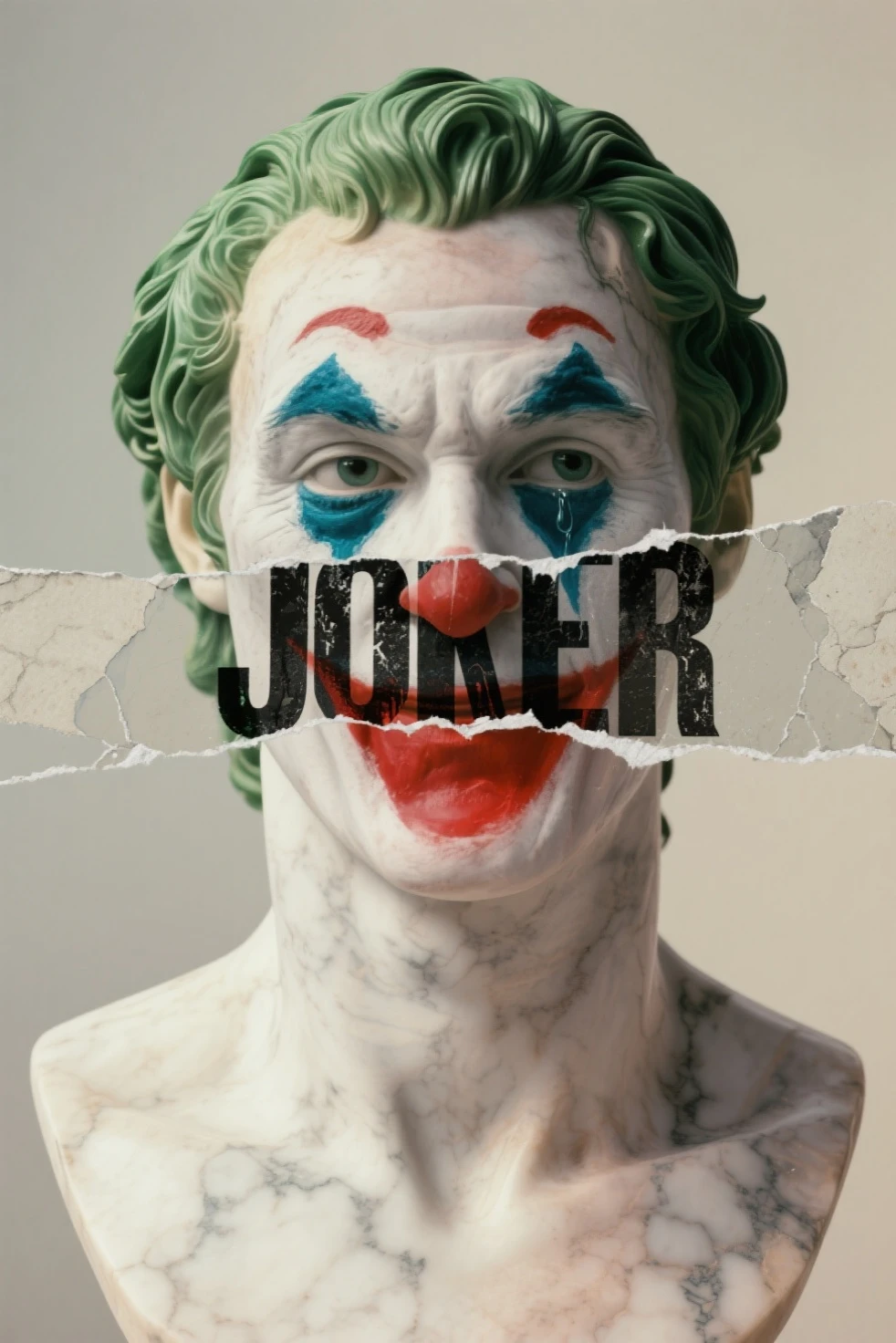 a portrait of a sad clown a magazine cover