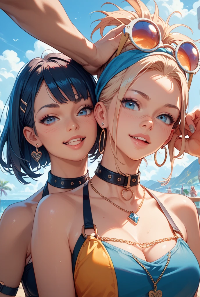 (Chichi), (bulma), (vidal), (android 18), (android 21), (5 women),